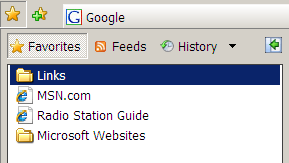 IE7 favorites
bar