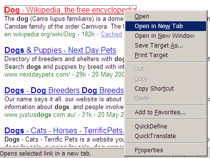 How to open a result in a new tab How to open a result in a new
tab