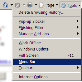 How to turn on the menu
bar